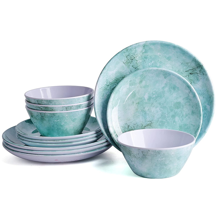 Melamine Dinnerware Set Customized Design Salad Bowls Dessert Plates Dinner Plates