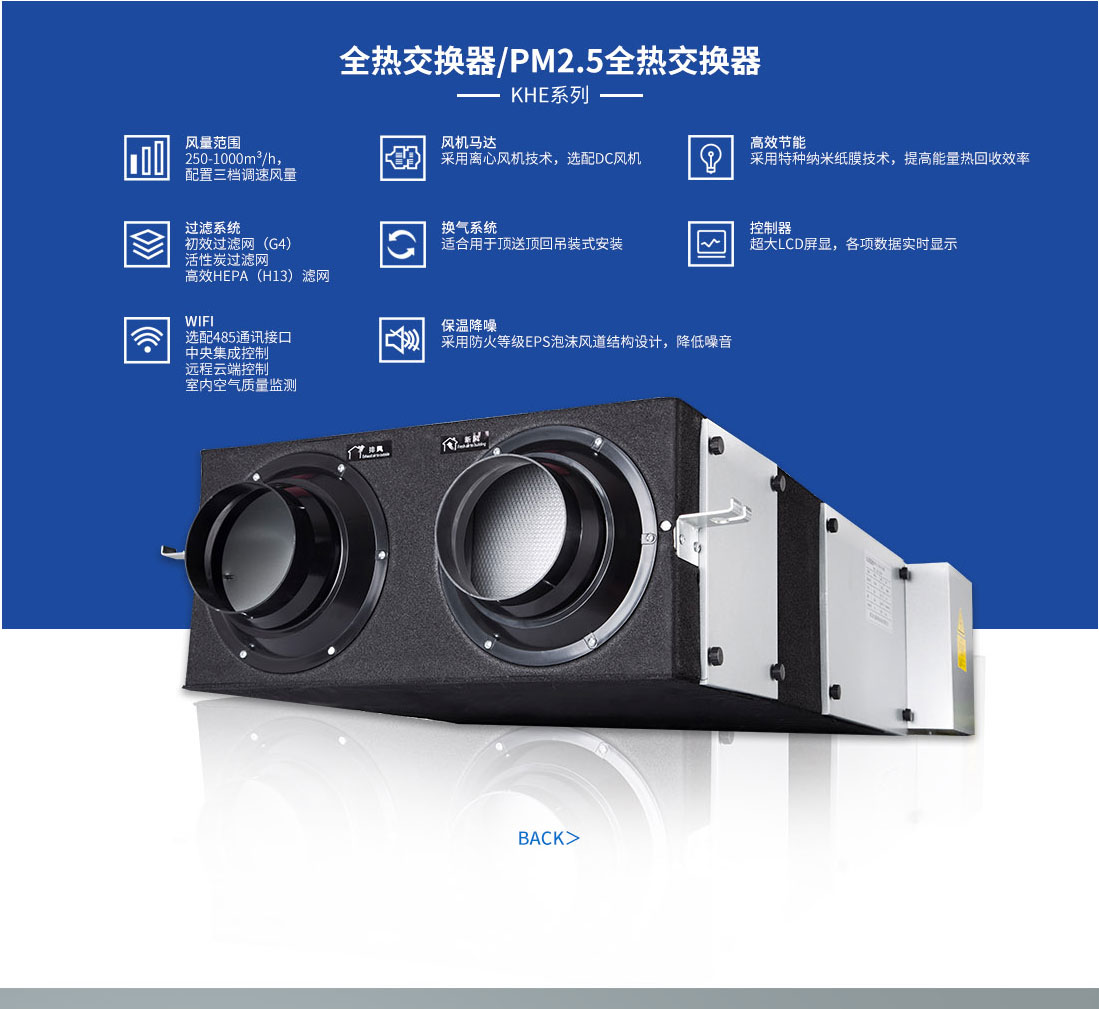 KHC系列恒压净化型双向流新风机