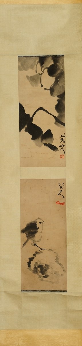 1-1057　八大山人　花鸟双挖