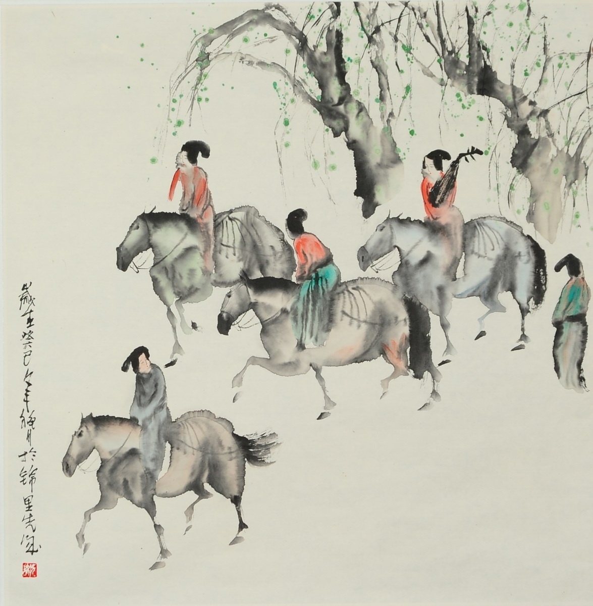 1-690　彭先诚　春游图