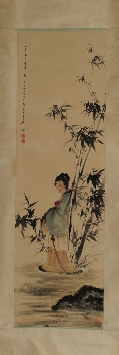 1-955　傅抱石　仕女