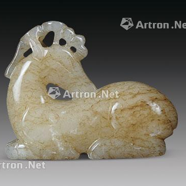 和田玉鹿摆件（宋代）