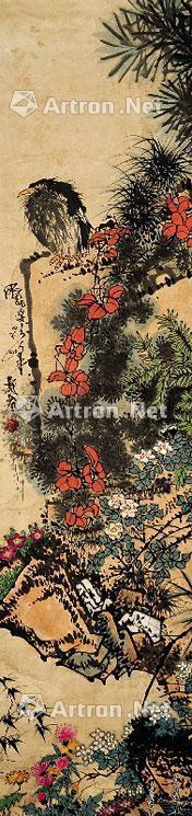 潘天寿-松石鹰图