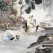 叶阿林-焦下品闲图