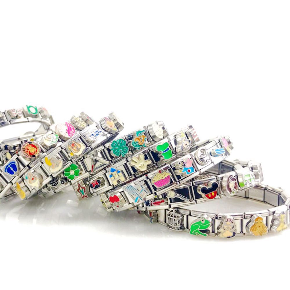 10mm Italian Charms Wholesale Stainless Steel Connected Link Italian Charm Bracelet Bulk for Jewelry Making