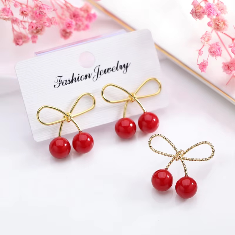 18K Gold Plated Women Jewelry Cute Jewelry Delicate Pearl Fashion Stud Earrings Stainless Steel Bow Tie Earrings for Girl