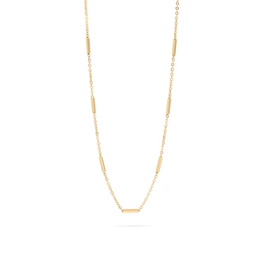 18K Gold  Stainless Steel Satellite Bar Chain Necklace