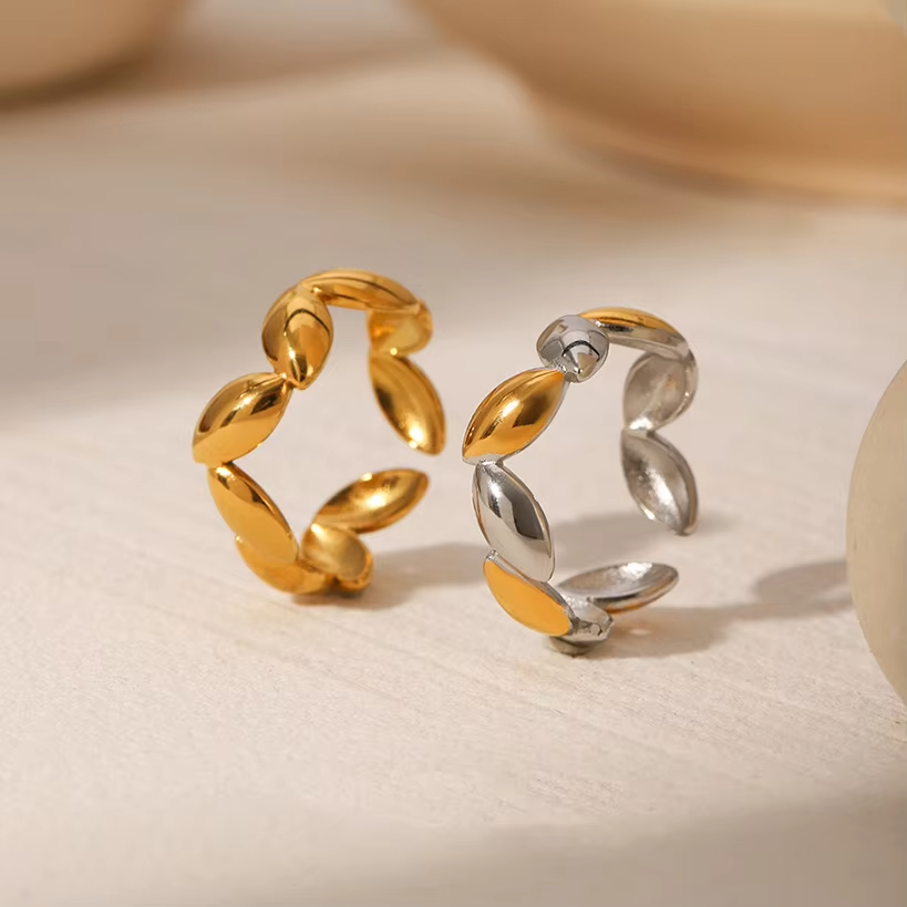 2025 Open Adjustable Stainless Steel Designer Ring – Trendy Waterproof Fashion Jewelry for Women