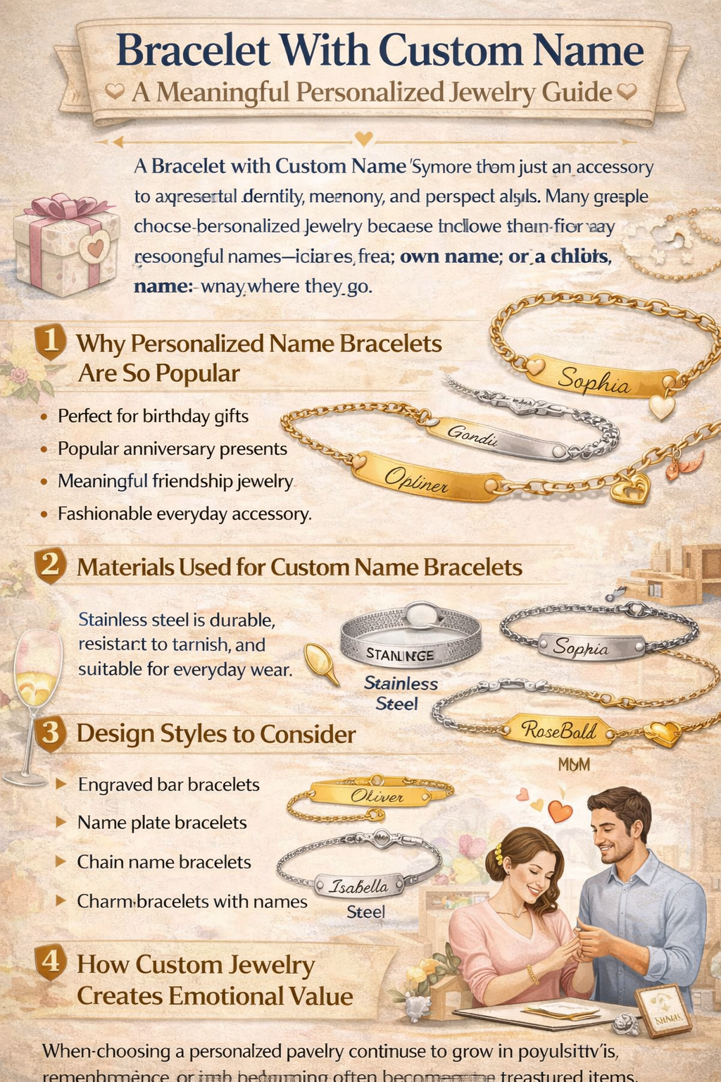 Bracelet With Custom Name: A Meaningful Personalized Jewelry Guide
