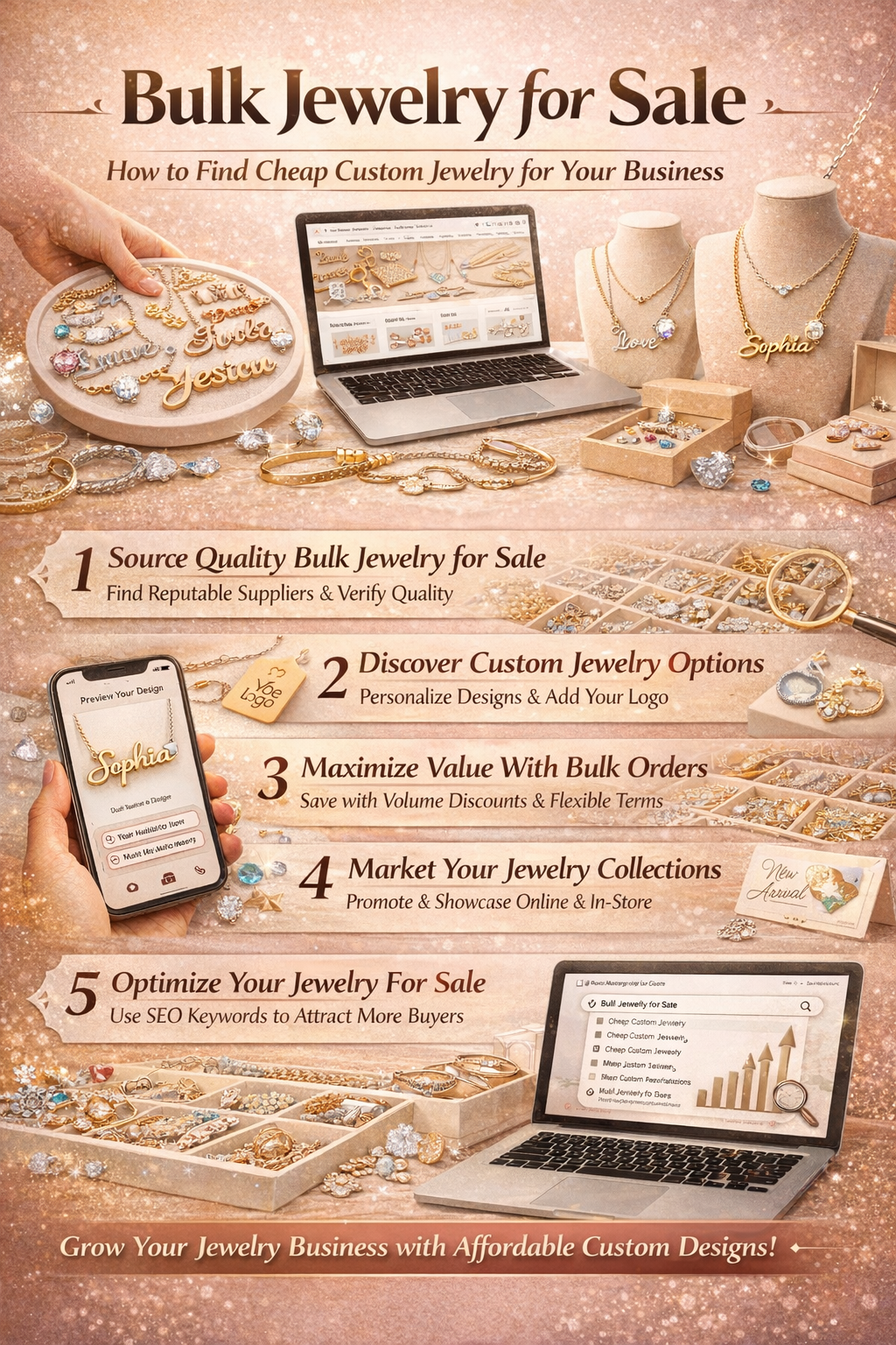 Bulk Jewelry for Sale: How to Find Cheap Custom Jewelry for Your Business