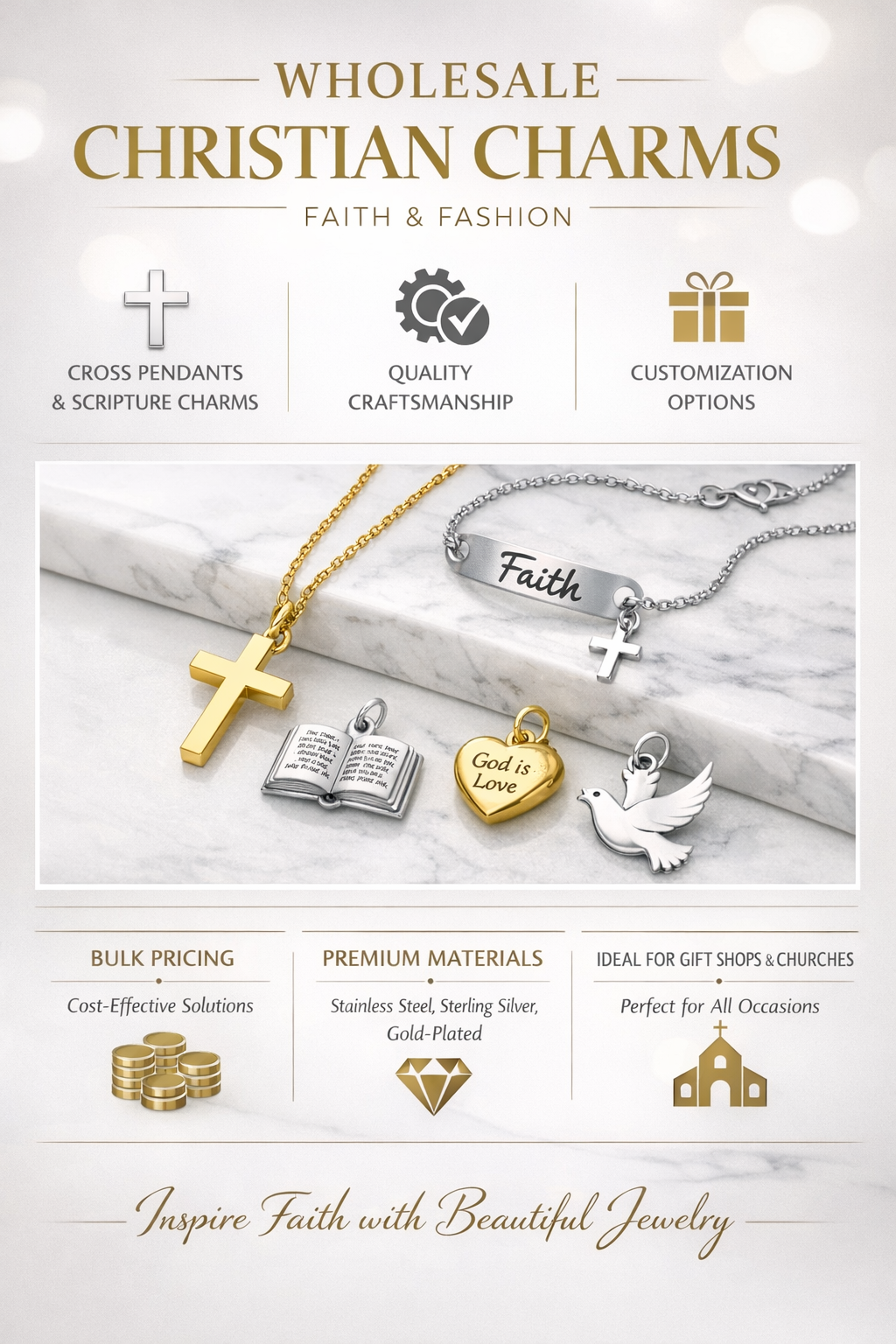 Christian Charms Wholesale: Expanding Your Religious Jewelry Collection