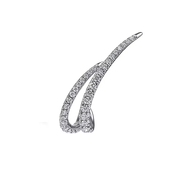 Classic Minimalist Creative Earrings S925 Silver Sparkling Earrings Made of Zircon Stone Versatile for Women's Wedding or Dating