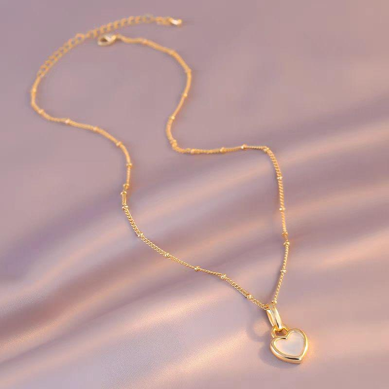 Elegant Open Heart Pendant Necklace – 18K Gold Plated Titanium Steel | Romantic Jewelry for Women