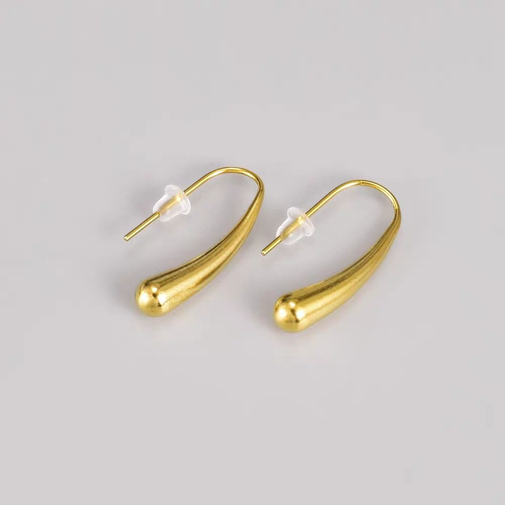 Elegant Teardrop Gold Earrings for Women - Minimalist Water Drop Design Lightweight Jewelry for Weddings, Date Nights & Casual Chic