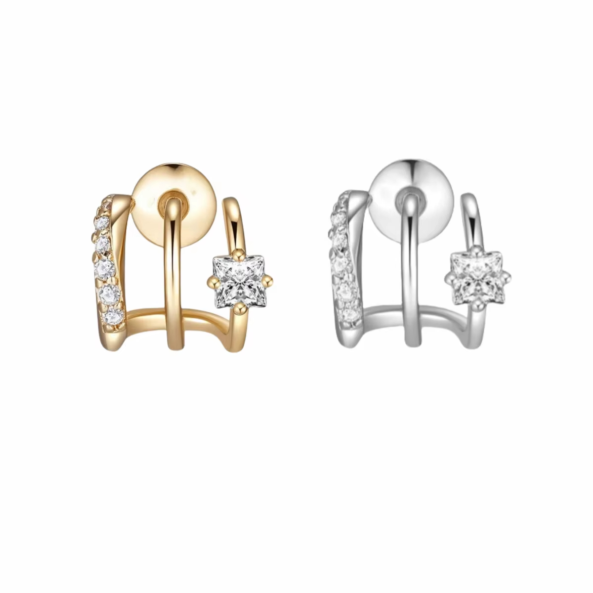 European American Cross-border Hot Sale Fashion Zircon Inlaid Personalized Claw Women's Earrings