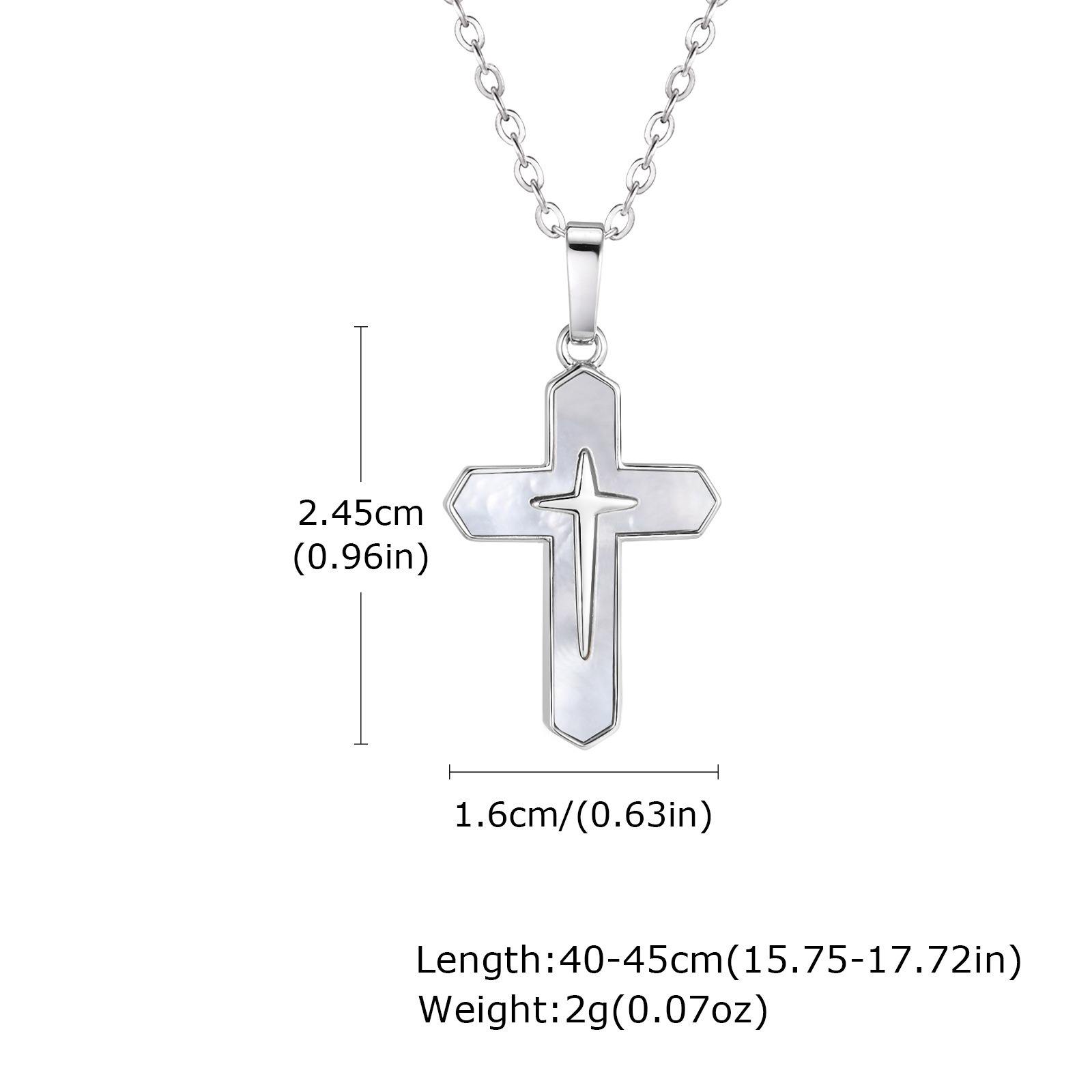 Factory Prices Jewelry Titanium Steel 18K Gold Cross Necklace Women Religious Cross Pendant Necklace