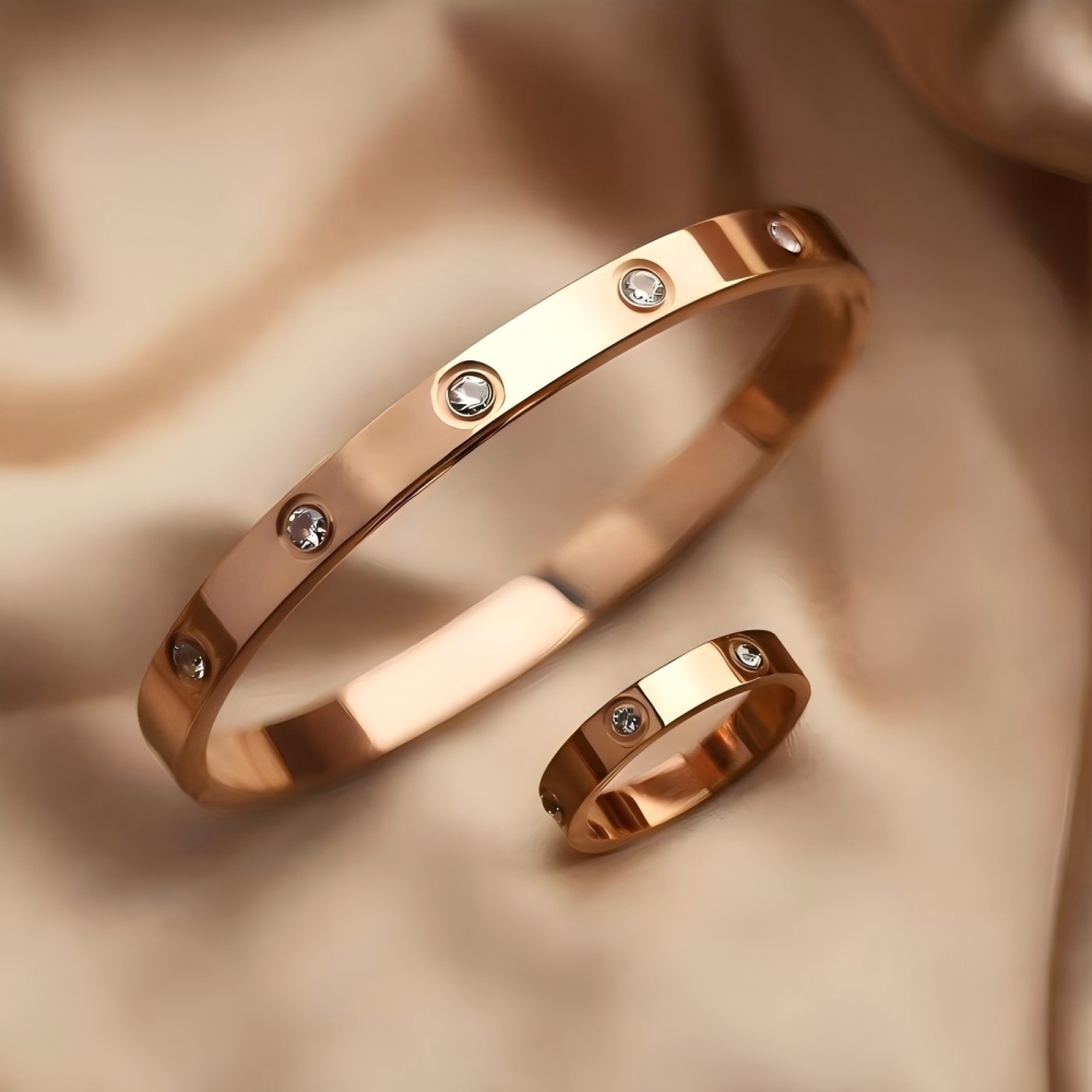 Fashion Jewelry Designer Ladies Women Crystal CZ Cubic Zirconia Stainless Steel Love Screw Famous Brand Bracelets & Bangles