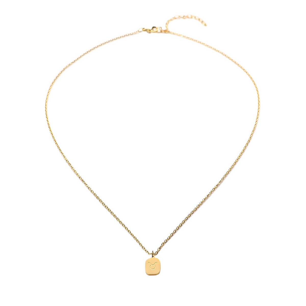 Fashion Stainless Steel Jewelry Gold Plated Linked Chain Necklace Zodiac Pendant Necklace for Men and Women