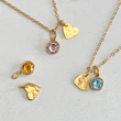 Gold Heart Birthstone Necklace – Personalized Pendant Gift for Women