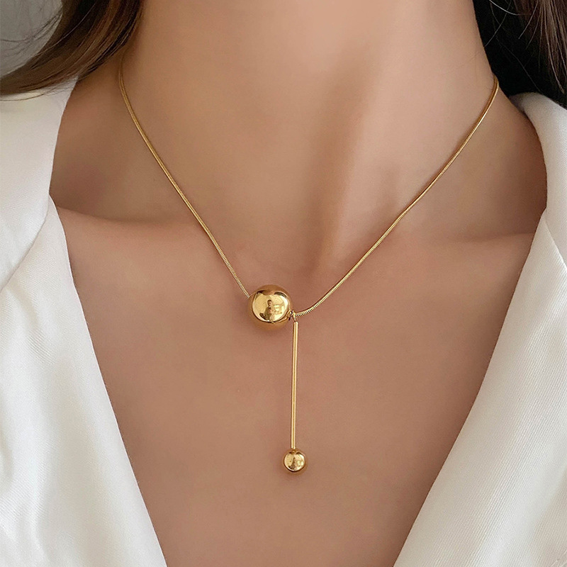 Gold Plated Fashion Stainless Steel Dainty Flower Necklace for Women Jewelry Accessories