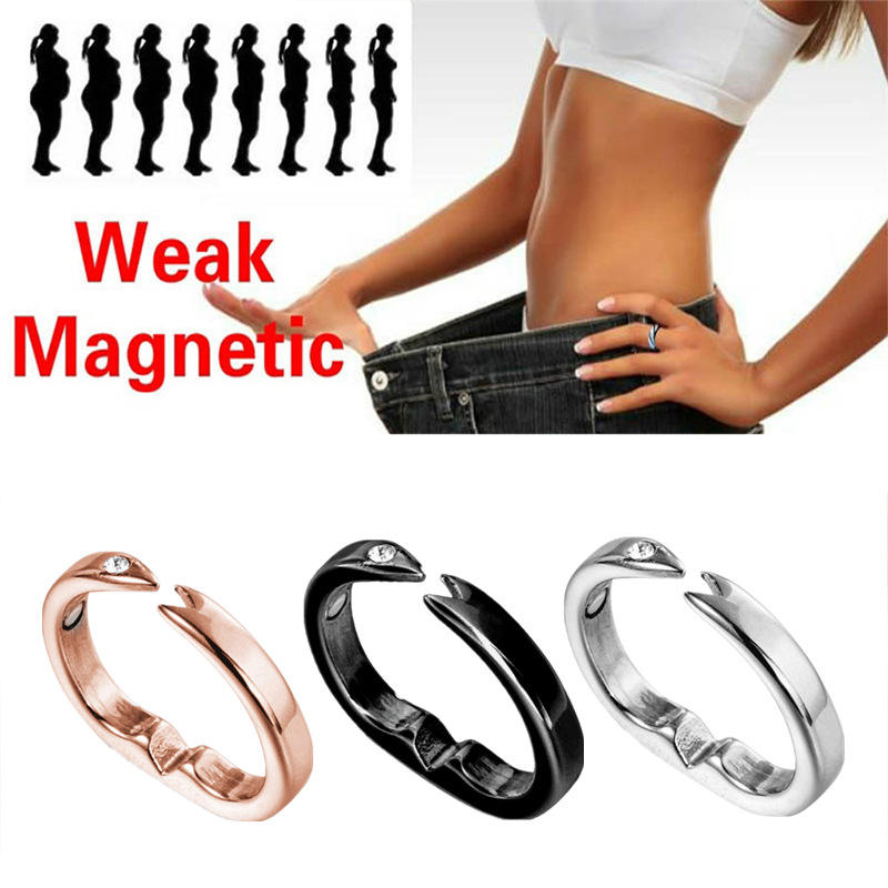 Magnetic Therapy Slimming Ring – Adjustable Stainless Steel Health Jewelry