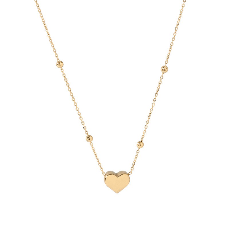 Minimalist Titanium Steel Heart Pendant Necklace for Women – Elegant & Stylish Gift