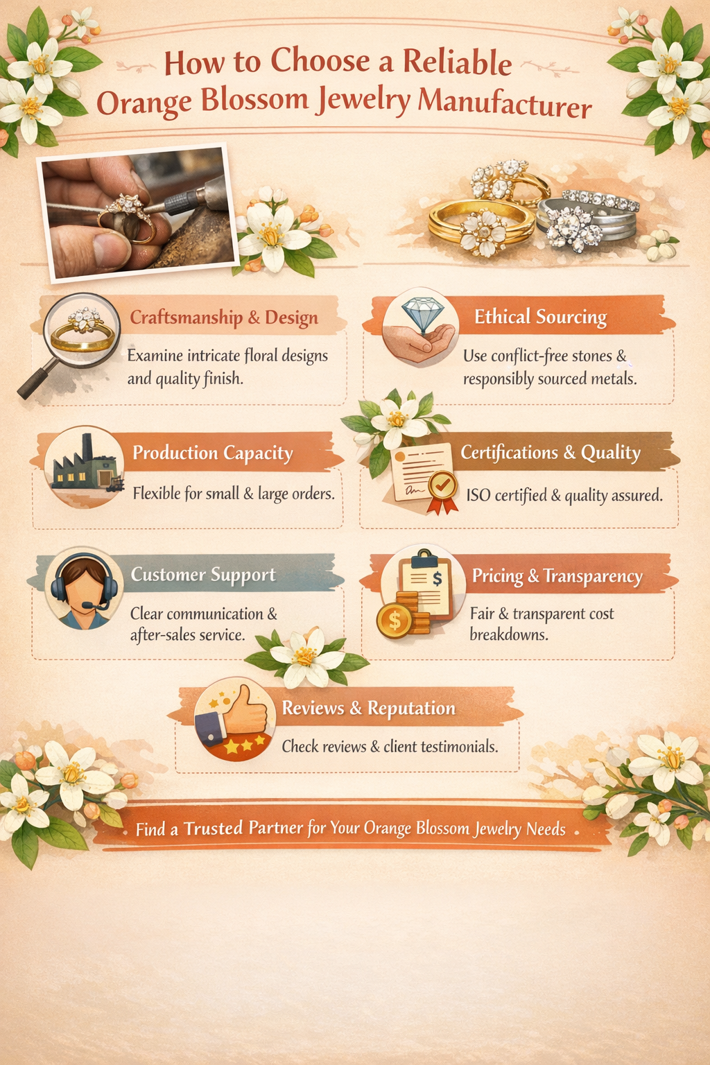 How to Choose a Reliable Orange Blossom Jewelry Manufacturer