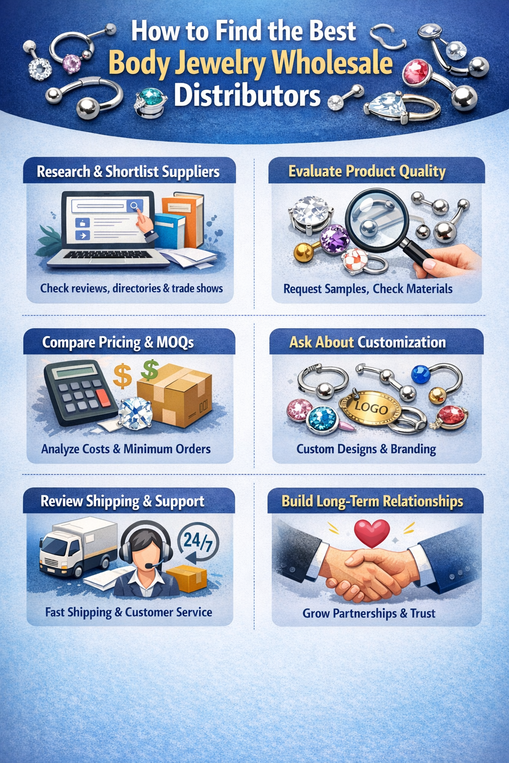 How to Find the Best Body Jewelry Wholesale Distributors