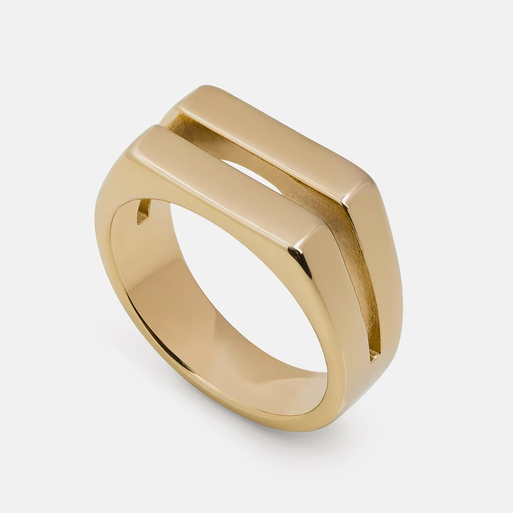 Inspire Minimalist Engraved Ring – 18K Gold Plated Stainless Steel Tarnish-Free Band for Men & Women