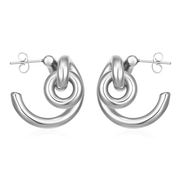 Vintage Irregular Minimalist Jewelry Statement Earring PVD Gold Plated Jewelry Stainless Steel Designer Earrings for Women