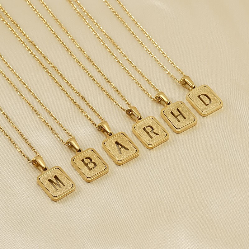 Gold Letter Pendant Necklace – Personalized Initial Jewelry for Women & Men