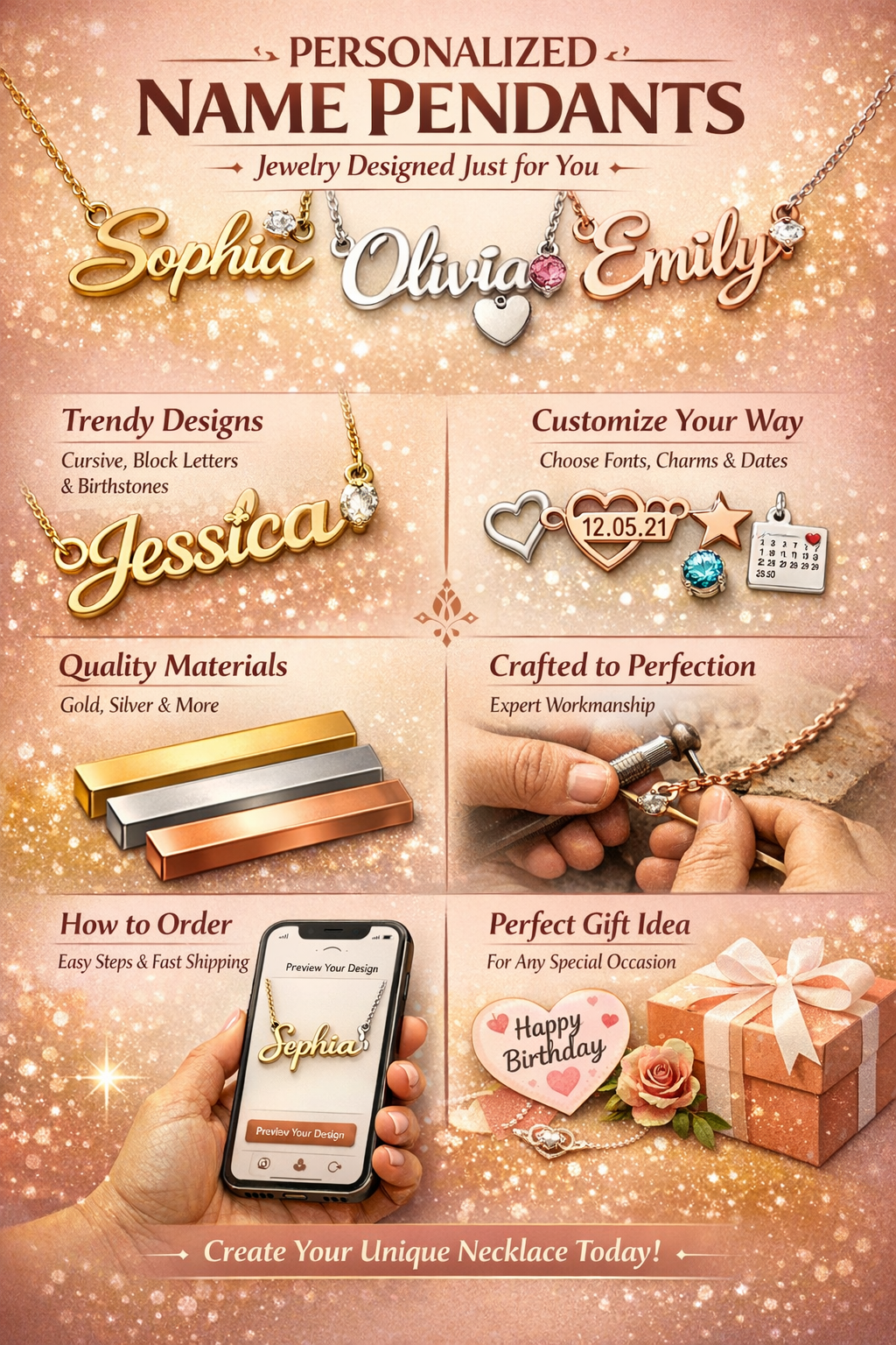 Name Pendant Design: Personalizing Jewelry for Every Style