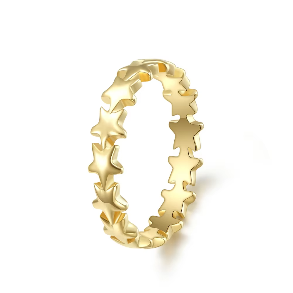 New 3.5mm Star Stackable Stainless Steel Ring – Rose Gold, Black, Silver, Gold | Fashion Jewelry for Men & Women