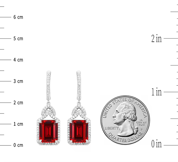 Sapphire Gemstones Pendant Earrings Handmade Earrings Jewelry Emerald Lab Created Diamond Drop Earrings Hot Sale Women