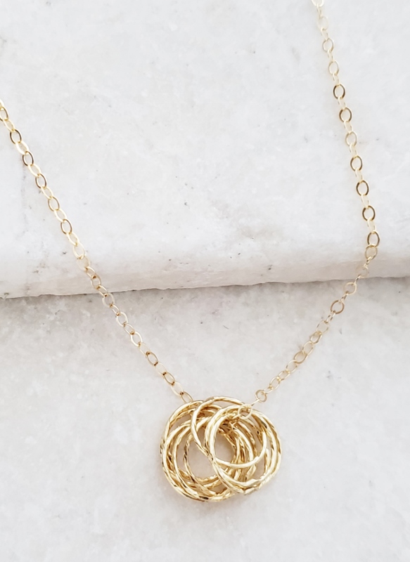 Solid Gold Chain Pendant Gold Vermeil Over Sterling Silver