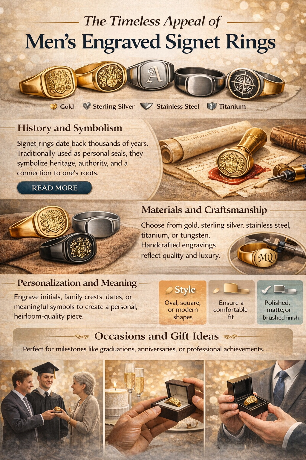 The Timeless Appeal of Mens Engraved Signet Rings