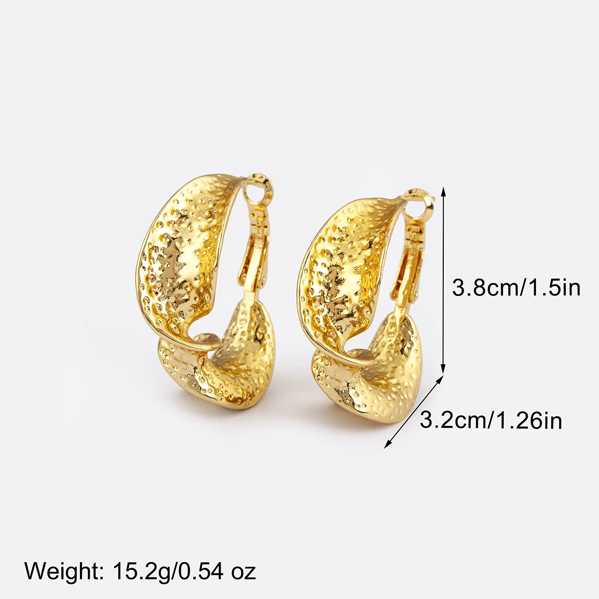 Women's Hip-Hop Style 6 Styles Stud Earrings New Trendy Irregular Geometric Circle Zircon Ear Jewelry Wholesale Gift