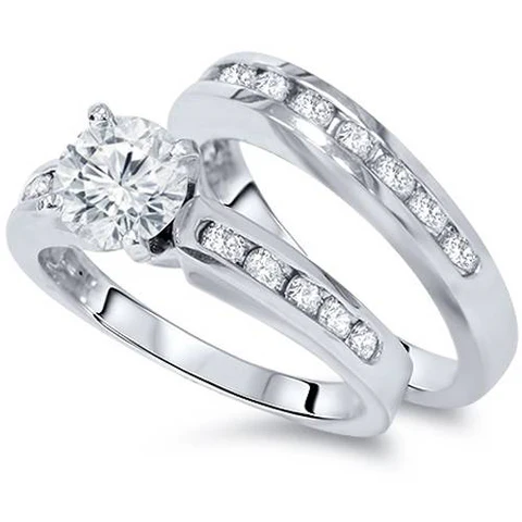 Women’s Engagement and Wedding Ring Set – Diamond Wedding Ring for Left Ring Finger