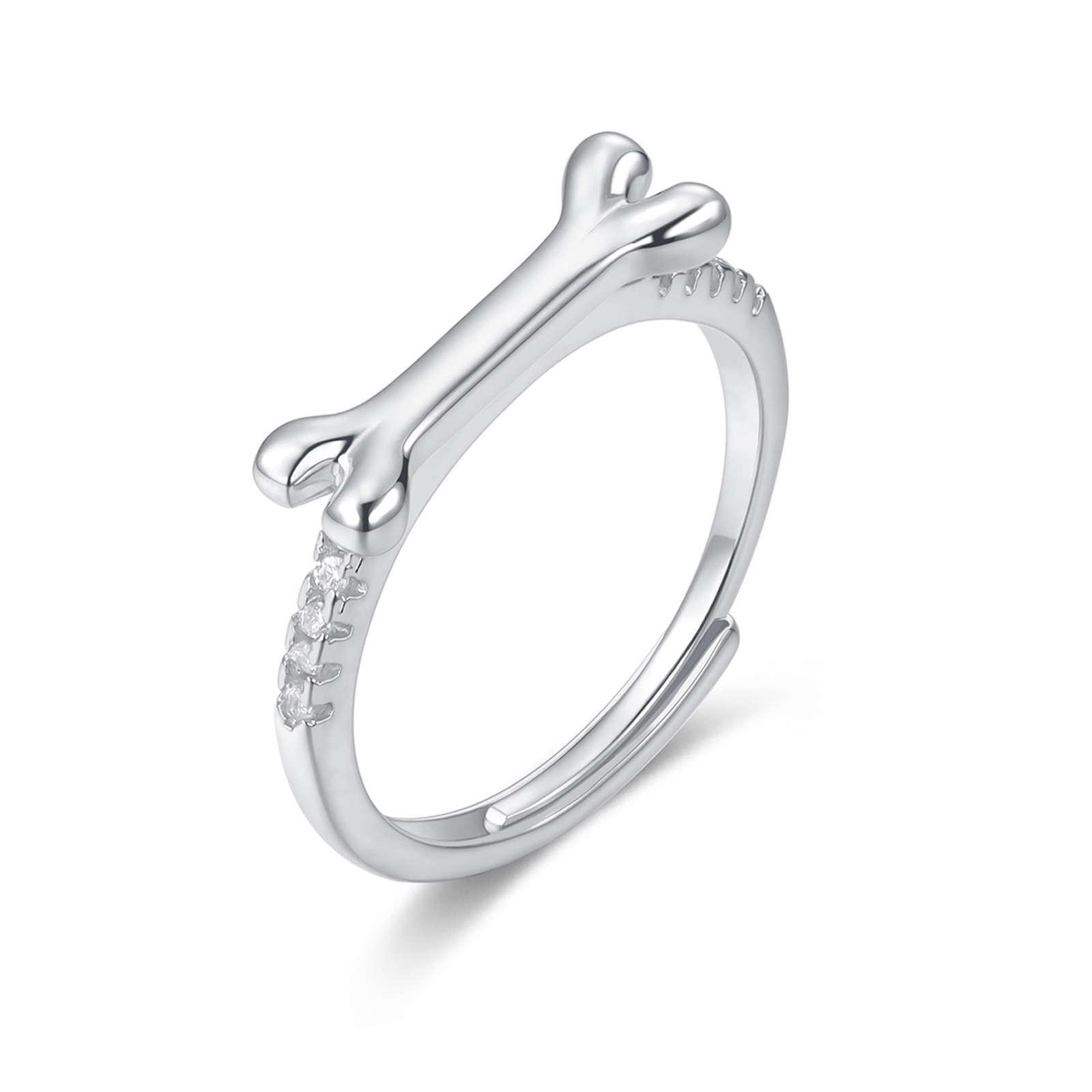 Minimalist Bone Ring – Adjustable Open Band in Gold or Silver Plated Copper