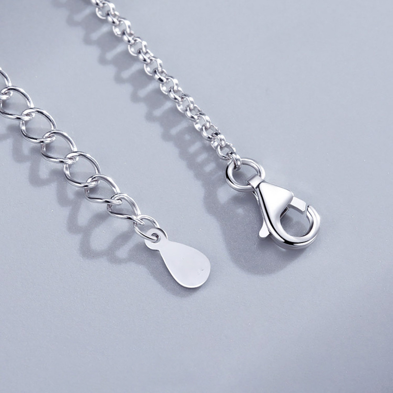 Pure Silver Crucifix Necklace for Men – Geometric Cross Pendant & English Engraved Ring