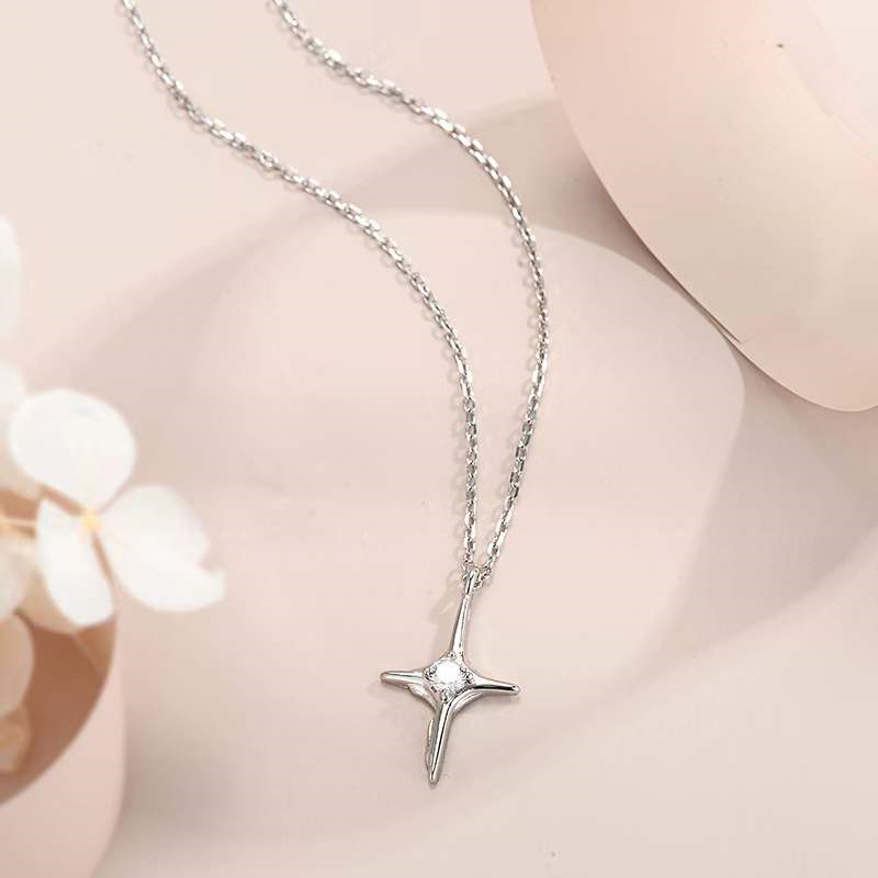 Small Sterling Silver Cross Pendant – Tiny Minimalist Silver Cross Necklace for Women & Men