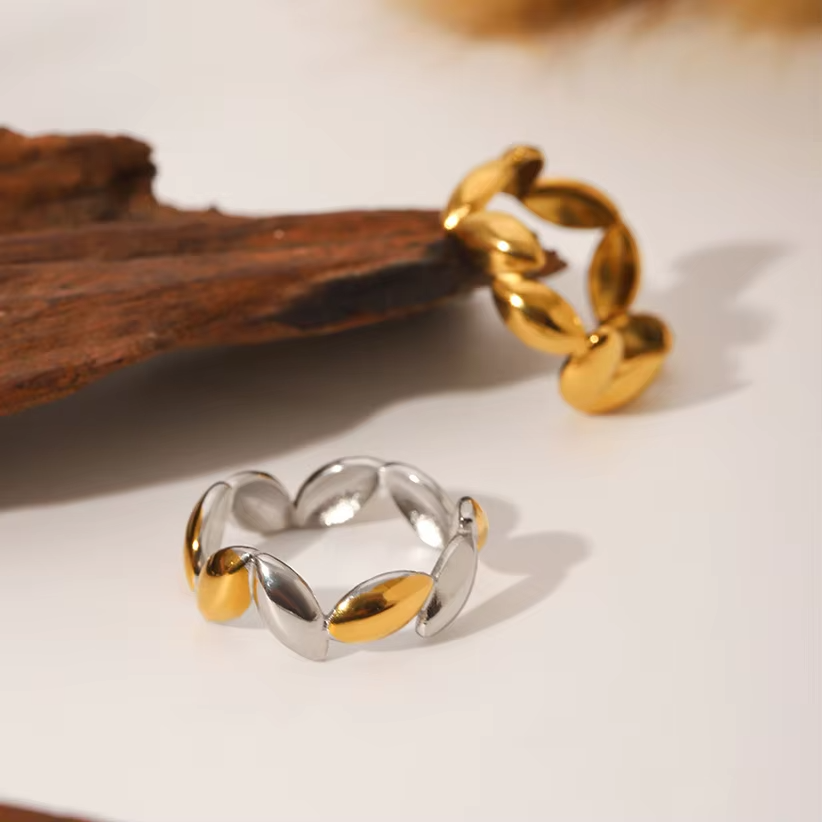 2025 Open Adjustable Stainless Steel Designer Ring – Trendy Waterproof Fashion Jewelry for Women