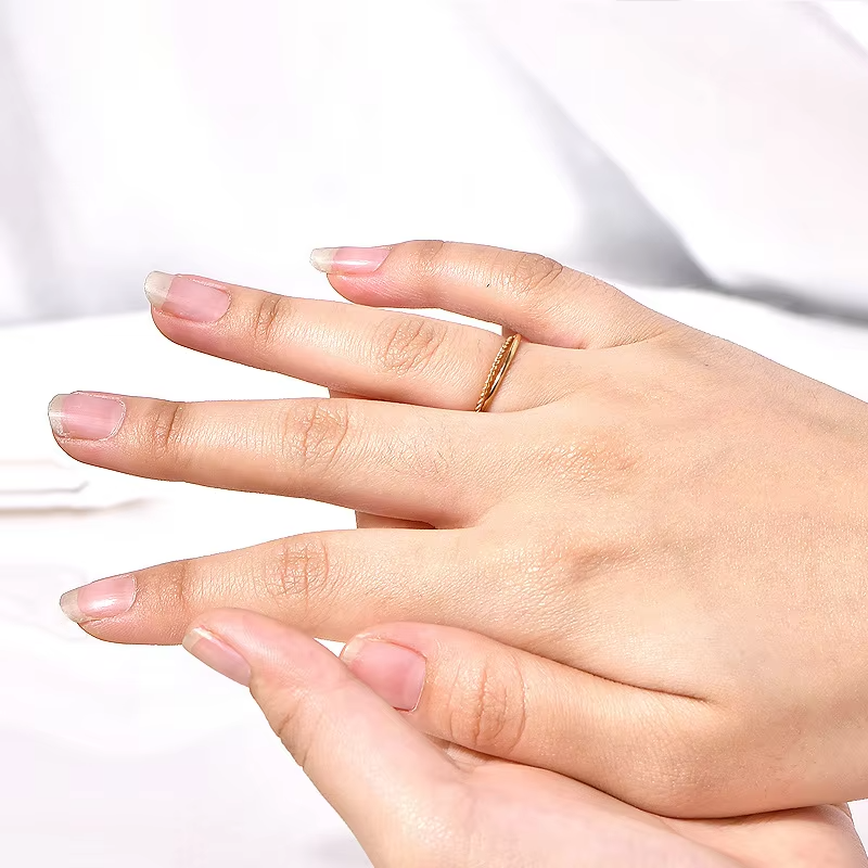 18K Gold Plated Double Band Geometric Ring – Cyber Articulation Design for Women