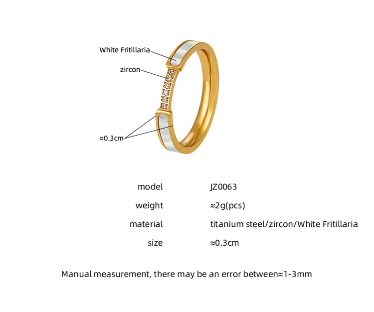 Elegant Retro Palace Adjustable Ring – 18K Gold Stainless Steel with White Mother-of-Pearl & Zircon