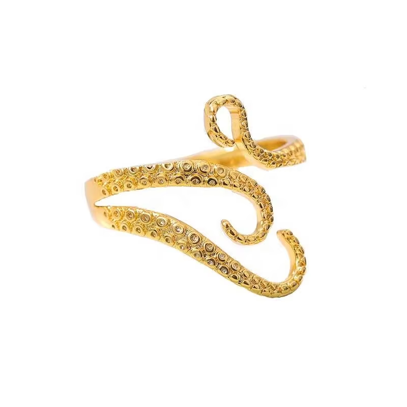 New Stainless Steel Octopus Toe Rings for Women – Adjustable, Waterproof Body Jewelry for Summer Beachwear