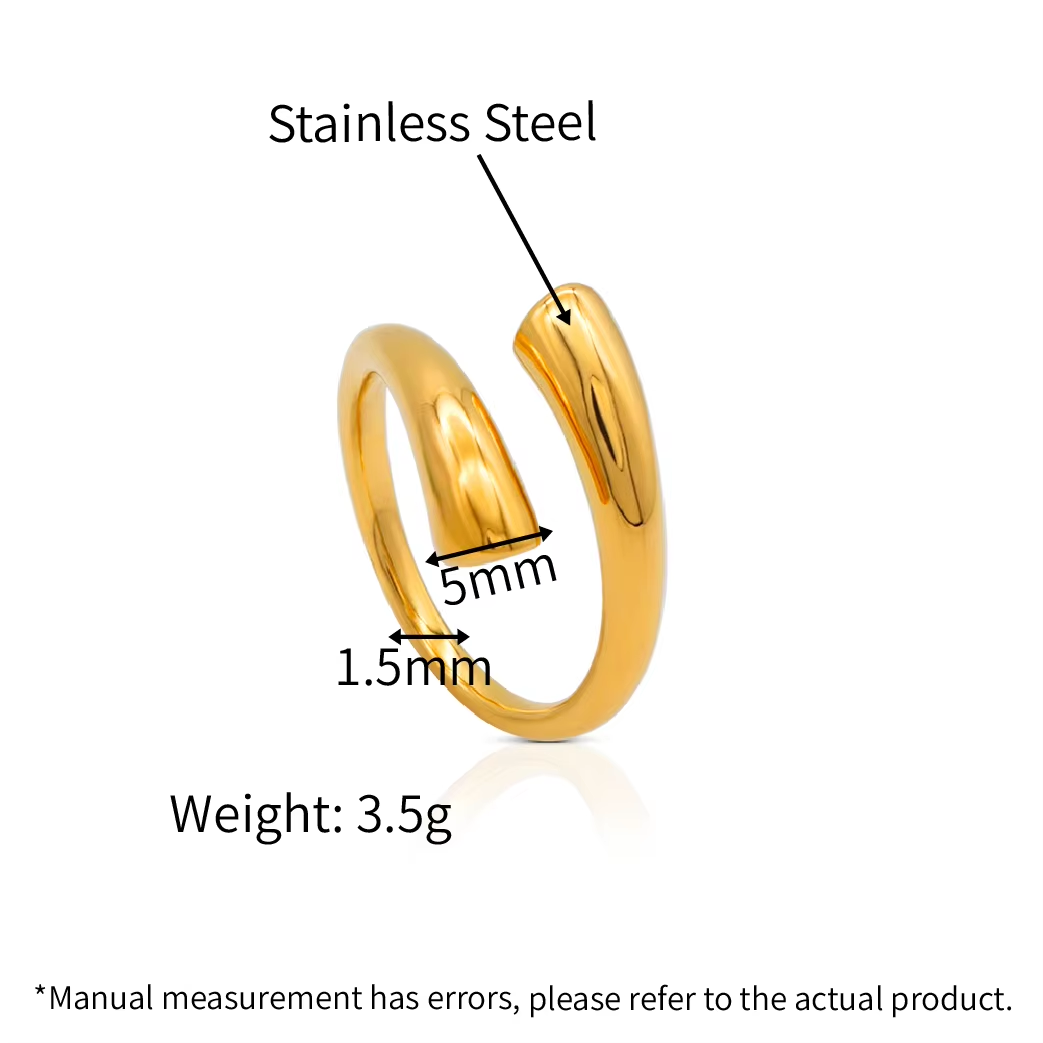 China Wholesale Adjustable Drop Ring – Minimalist 316L Stainless Steel Opening Design for Women or Men
