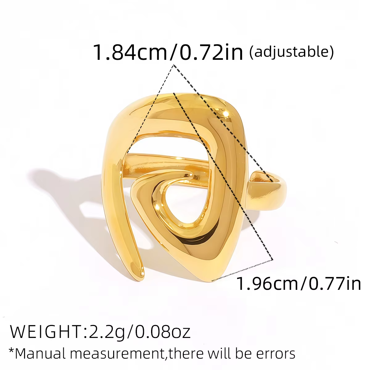 Designer Hollow Open Stainless Steel Finger Rings for Women – 2025 Trendy Fashion Jewelry