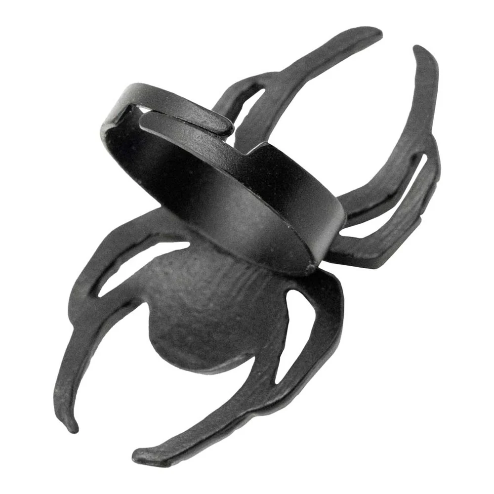 Adjustable Black Widow Spider Statement Ring – Halloween Gothic Jewelry