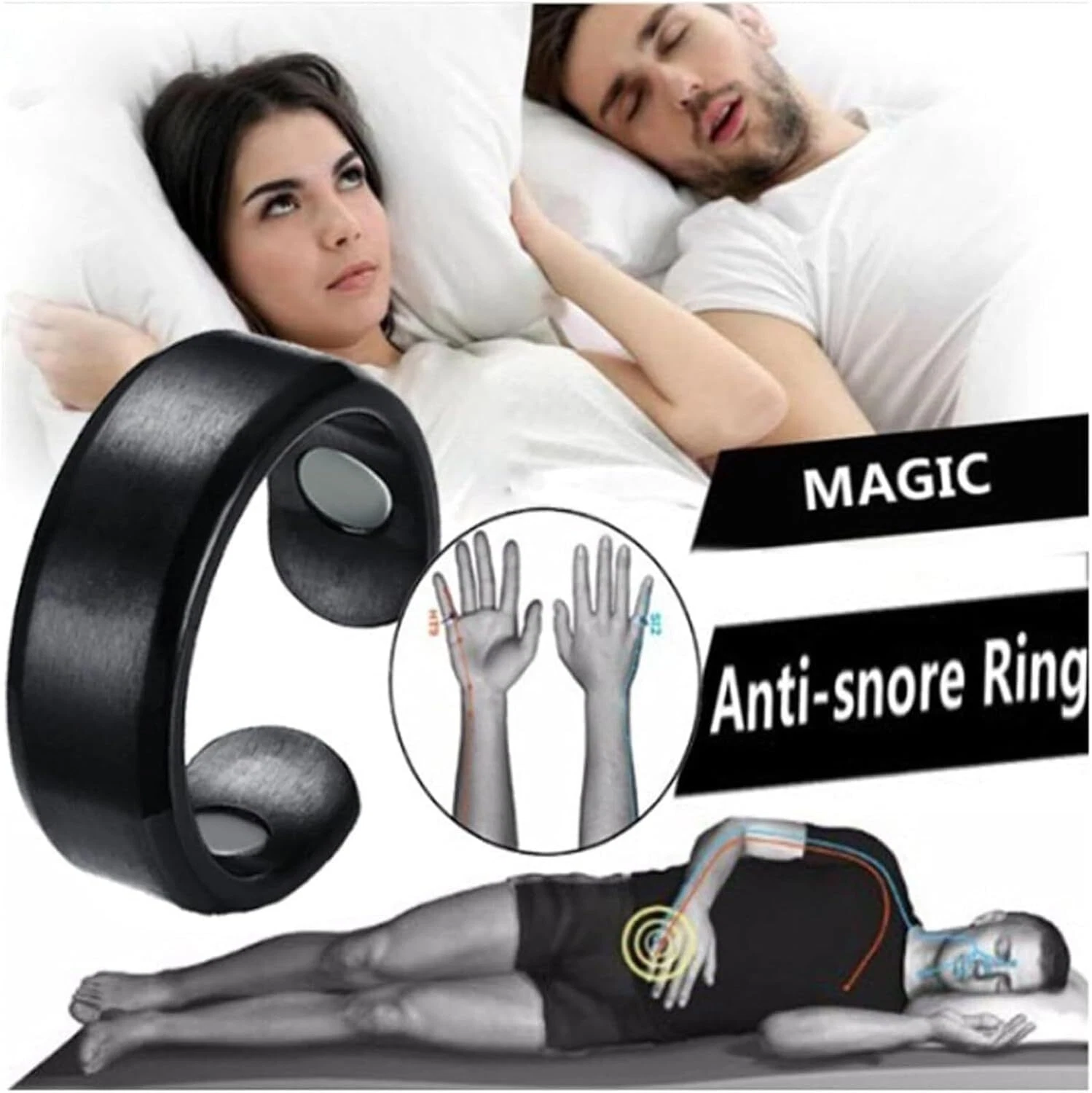 Magnetic Slimming Hematite Ring – Adjustable Health Care Jewelry