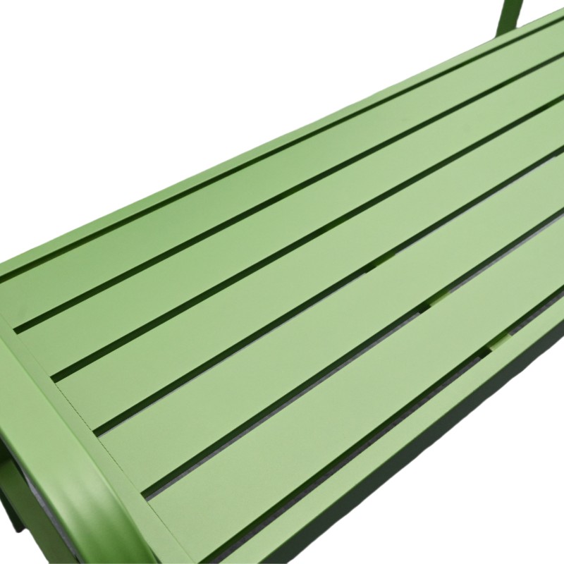 Aluminum Outdoor Dining Set | Stylish Garden Furniture with Green and Orange Chairs